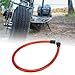 HERCHR Bike Lock, 1/2 Inch Thick Bike Lock Cable Coiled Secure Bicycle Lock with Keys, Heavy Duty Anti Theft Cable for Scooter Mountain Road Bikes (red)