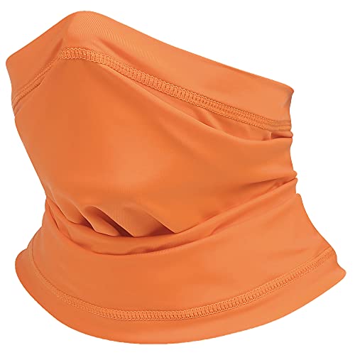 MCA Products [Amazon限定ブランド] 冷感 フェイスマスク フェイスカバー フェイスガード 色数豊富 UPF50+ 紫外線カット スポーツ アウトドア 外出 普段使い可 多機能 チューブ バンダナ スカーフ フリーサイズ 男女兼用 (オレンジ)