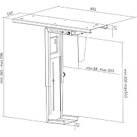 LogiLink EO0004 Einstellbare Untertisch PC-Halterung 360° drehbar mitvariablerGrößeneinstellungfürPC'sbiszu10kg – Ansicht 2