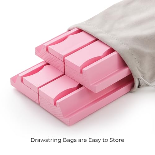 Juego 4 soportes de madera para Mahjong con empujadores miniatura 5