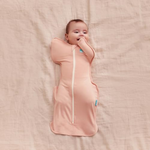 Image of Love To Dream Swaddle UP, Baby Sleep Sack, Twin Zipper For Easy Diaper Changes, Arms UP Position, Hip-Healthy, Lightweight & Breathable, Sleeping Bag, Moderates Ideal Temps, 1-3 M, Olive Stars & Moon