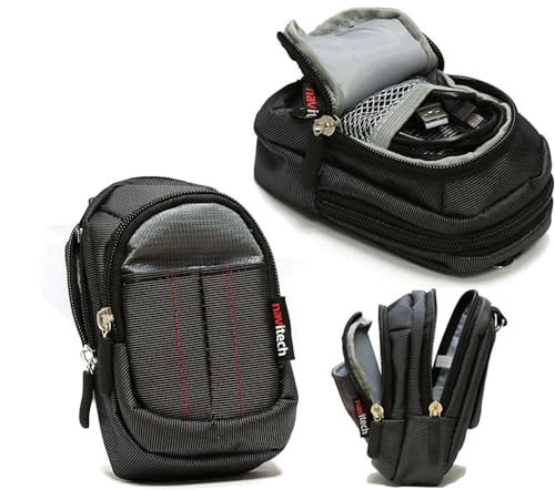 Navitech Black Compact Camera Case Compatible with OM System Tough TG-7 Digital Camera