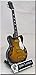 IZZI John Lennon Miniature Guitar Casino Sunburst with Guitar Pick
