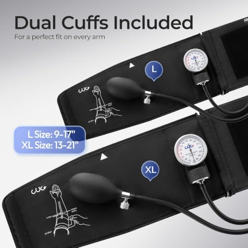 Image of CUG Aneroid Sphygmomanometer, Manual Blood Pressure Cuff Manual (Dual Cuff)