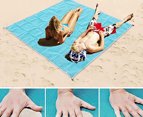 Stranddecke Sandfrei Strandmatte, Tragbare Sanddichte Stranddecke, Faltbar Ultraleicht Beach Blanket Sandfrei, Groß Außenbereich Waschbar Sandfreie Decke für Strand, Picknick, Wandern und Camping