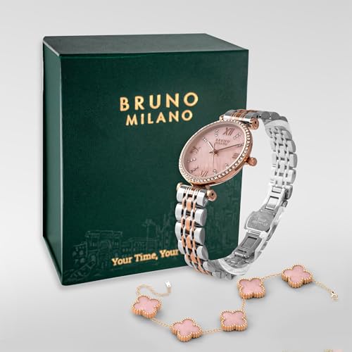 Image of BRUNO MILANO Luxe Diamond Studded Bezel Watch for Women and Girls