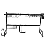 85cmシンク皿乾燥ラックステンレス鋼排水貯蔵棚主催者キッチンサプライブラック