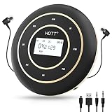 HOTT C105 Portable CD Player Bluetooth and FM Transmitter Rechargeable Compact CD Player with Touch