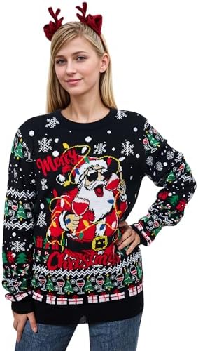 Lekker Waus Foute Kersttrui Groen - Santa Is Coming To Town - Maat XXL Kerst Outfit Dames Heren