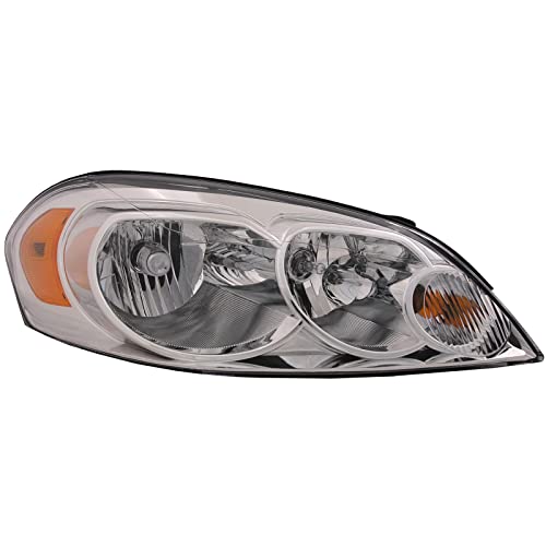 HEADLIGHTSDEPOT Halogen Headlight Compatible with 06-13 Chevrolet Impala 14-16 Chevy Impala Limited 06-07 Monte Carlo Includes Right Passenger Side Headlamp
