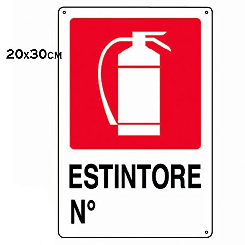 Cartel de señalización  Extintor  30 cm x 20 cm