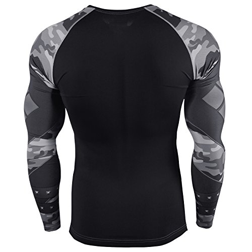 Zipravs Sports Compression Workout Shirts Rash Guard Long Sleeves Jiu Jitsu Bjj Mma Baselayer #TOP4
