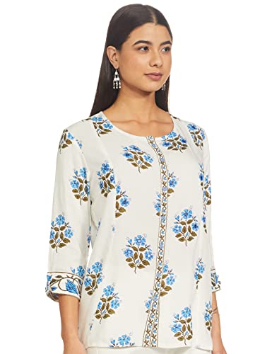 Image of Easybuy Women's Regular Kurta (SU21ST01FE White S)