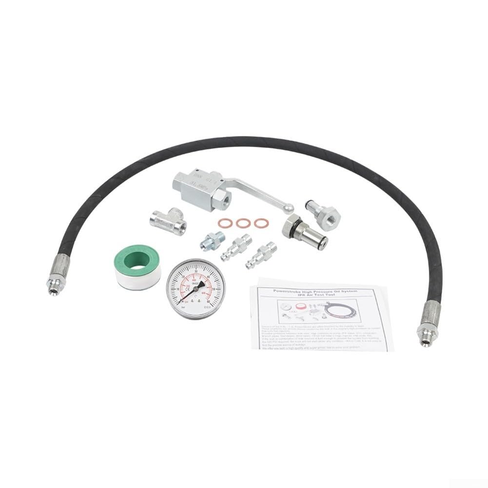 Kit de prueba de aire adaptador de riel de combustible diésel para Ford Duty para excursión 6.0L V8 Turbo Herramienta de comprobación de fugas de aceite de alta presión