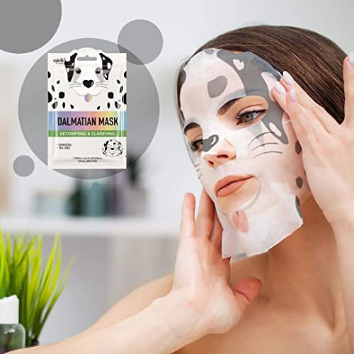 Epielle Character Sheet Masks | Dalmatian, Zebra, Cat, Shark, Narwhal, Mermaid Scale | Animal Spa Mask Korean Beauty Mask -For All Skin Types, (Pack Of 12) | Birthday Party Gift For Her Kids, Spa Day Party, Girls Night, Spa Night, Beauty Gift #TOP2