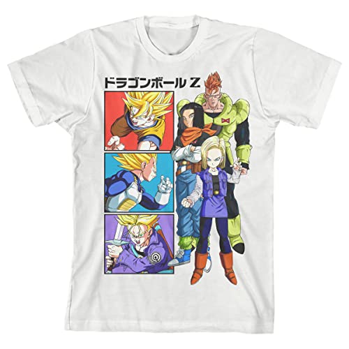 Dragon Ball Z Saiyans and Androids Boy's White T-shirt