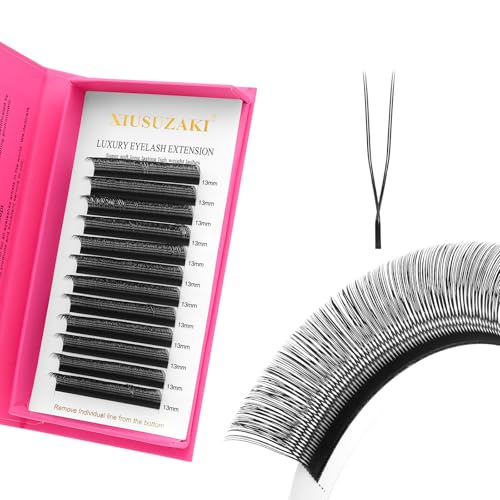 Double Tips U Shape Eyelash Extension 0.07 D Curl Volume Premade ...