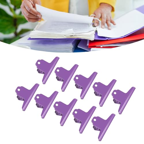 Clipes de Pasta, 10 Peças Grandes Braçadeiras de Papel Galvanizado à Prova de Ferrugem para Escola E