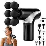 WDKXCN Massagepistole Mini, Massage Gun Mini mit 6 Einstellbaren Stufen, Massagegerät mit LCD Touchscreen 10 Köpfe Massage Gun, Massagepistole Testsieger für Schulter Körper Rücken Entspannung