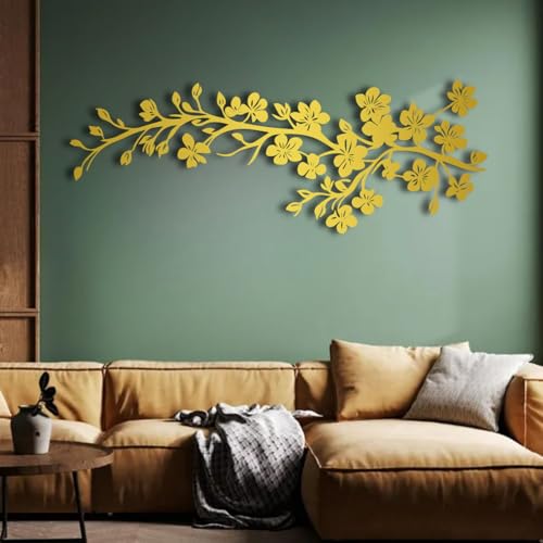 ENJOYOO Metal Branches Wall Decor, Tree Branch Wall Decor, Japanese Wall Art, Branches Metal Wall Art for Living Room, Bedroom, Outdoor (Black, 19×7in/47×17cm, metal wall art) - Image 6