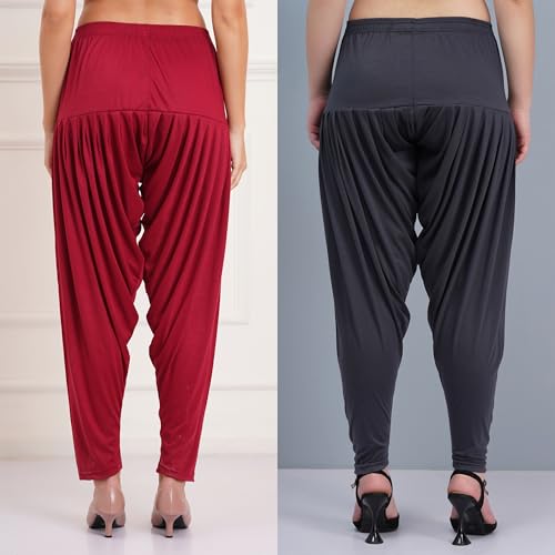Image of Buy That Trendz Patiala Salwar for Women Relaxed Fit Viscose Patiyala Salwar Harem Bottom Pants