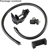 Tencro Two-way Webcam Stand Phone Holder 27" Adjustable Gooseneck Desktop Camera Desk Guard Clamp Mount for All Cellphones, Logitech Webcam C925e C922 C930e C930 C920 C615, Etc. (1/4" Threaded) - Image 7