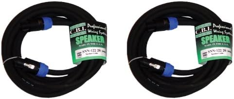 SNN122-25 Speakon Cable Heavy Duty 12 Gauge Unshielded Round, Includes Two Cables