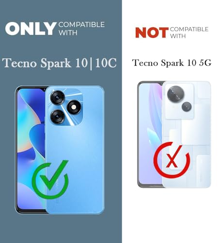 Image of Jkobi Back Cover for Tecno Spark 10 | Tecno Spark 10C (Silicone Clear Shockproof Case with Camera Protection | Soft and Flexible | Transparent)