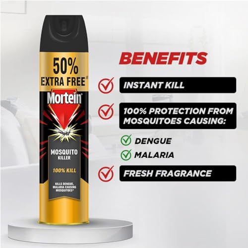 Image of Mortein Insta5 Mosquito Repellent Liquid Refill - 45Ml X 6 (Buy 4 Get 2 Free) & Flying Insect Killer-Mosquito & Fly Killer Spray, 625 Ml| 100% Protection Against Dengue Mosquitoes