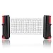 INMHMING Red de Tenis de Mesa,Repuesto Portátil Retráctil Table Tennis Net,para Entrenamiento Abrazaderas, Longitud Ajustable 190 (MAX) x 14cm