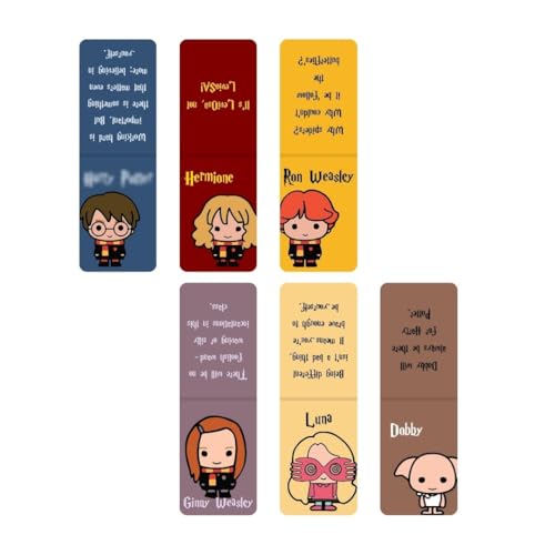 Image of Dia & Tia - Elegant & Durable Themed Magnetic Bookmarks Set � Nature, Fantasy, Inspirational Quotes, and More Best Gift for Book Lovers, Students (HP - Complete Edition, Medium - 3.5x11 cm)