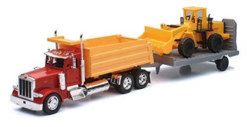 Peterbilt 379 Dump Truck y Wheel Loader con Remolque 1:32 miniatura 1