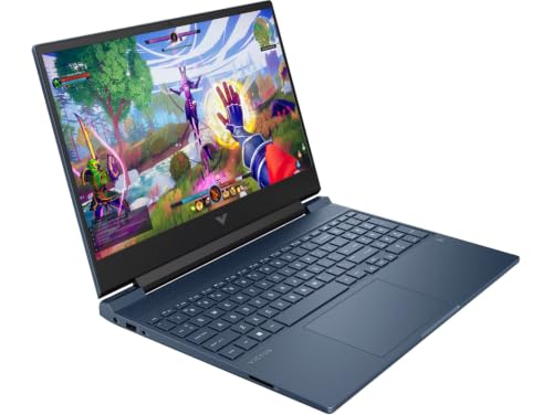 Image of HP Victus 15.6 inch Gaming Laptop, Intel Core 5-210H, 24GB DDR5 RAM, 512GB SSD, NVIDIA GeForce RTX 3050 (6GB), 144Hz FHD IPS, Backlit KB, Wi-Fi 6, Win 11, Blue, 15-fa2554TX