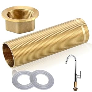 Toolknight 2 Stück Messing Wasserhahn Verlängerungsrohr