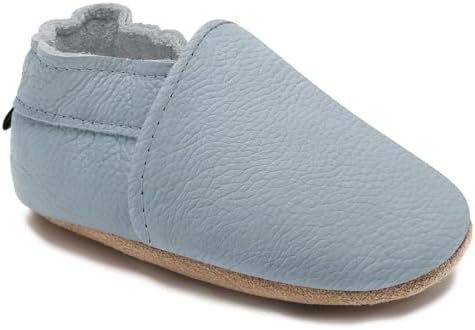 HMIYA Krabbelschuhe Babyschuhe Leder Lauflernschuhe | Lederschuhe Babys, Wildledersohle, rutschfest, weich. Für Jungen, Mädchen. Krabbelschuhe, Lauflernschuhe, outdoor