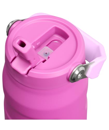 Image of Stanley IceFlow Flip Straw 2.0 Water Bottle 24 OZ | Built-In Straw with Larger Opening | Lightweight & Leak-Resistant | Insulated Stainless Steel | BPA-Free | Dark Blossom