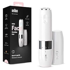 Braun Face Epilatore Elettrico Donna, con Rifinitore di Precisione, Depilazione Elettrica Viso, Baffetti, Mento E Guance, Adatto anche alla zona Bikini, Idea Regalo Depilatore Donna, FS1000 Bianco