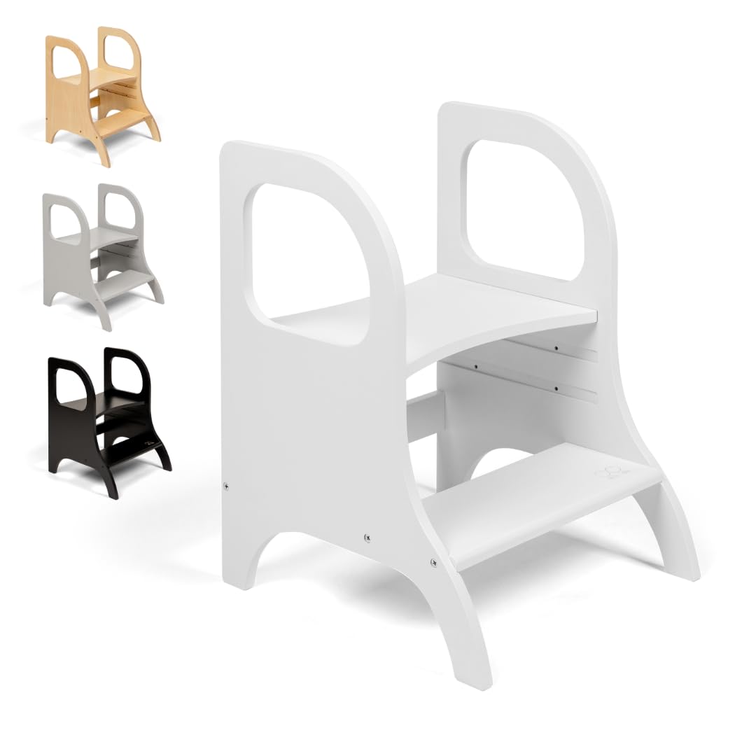 Tabouret de toilette en bois blanc Ette Tete MIIMO durable