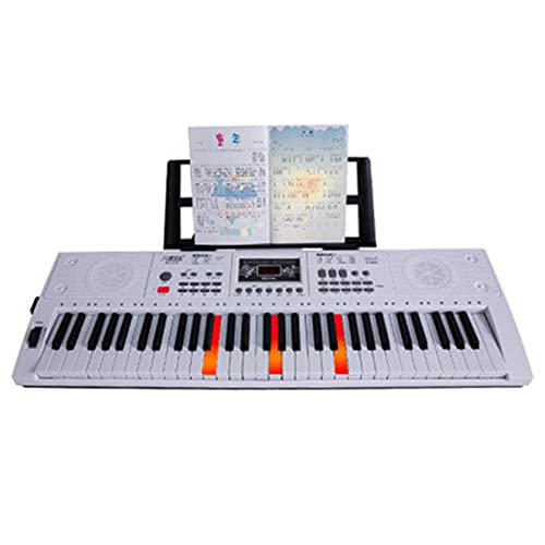 dqsAm Piano Keyboard 61̌gїpsAmL[dqL[{[hl̎q̏S҂̐ (F : White_84.5X26.5X8.5CM)