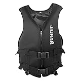 COMIOR Float Schwimmhilfe Kinder mit Reißverschluss Float Schwimmanzug 20-50kg Feststoff Float Swimsuit Kinderschwimmanzug Schwimm Jacke Sommer Auftrieb Badeanzug für Boote, Schwarz, S