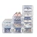 10 Stück Schublade Tragbare Schuhaufbewahrungsbox, Faltbare Und Stapelbare Schuhaufbewahrung Durchsichtige Schuh-Organizer-Box Aus Kunststoff, Robust Und Langlebig