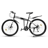 Diseño plegable y fácil de transportar: la bicicleta es plegable, con un tamaño de solo 95 x 35 x 100 cm (37.4 x 13.77 x 39.37 pulgadas), lo que facilita su transporte. Con un peso de solo 20 kg, es muy práctica.