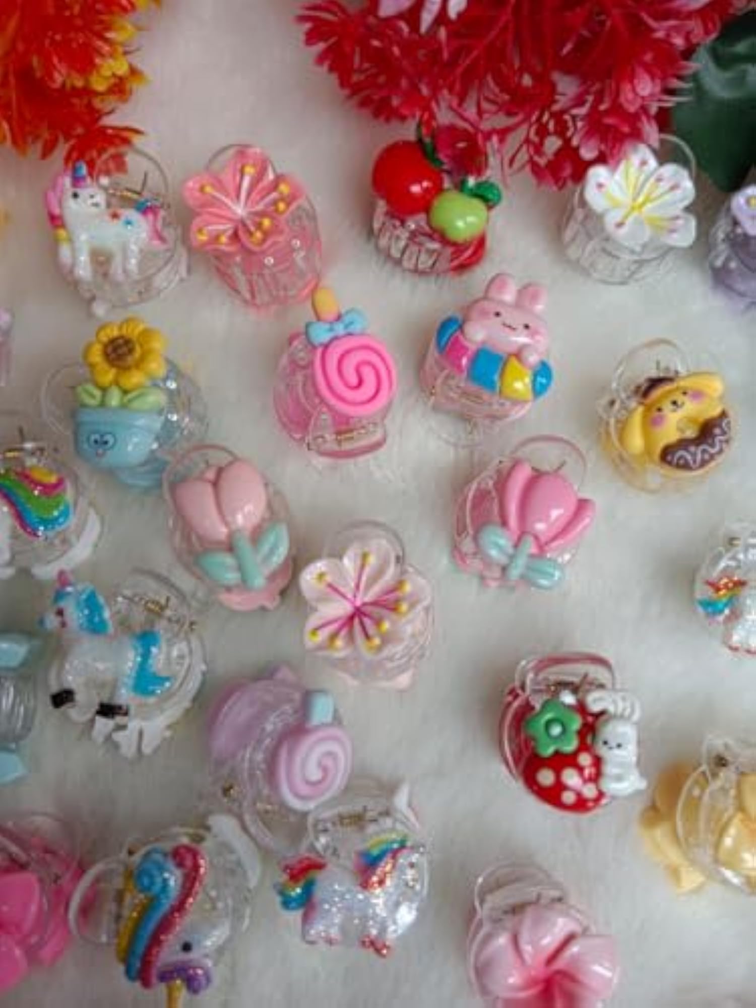 Crystal Mini Multicolor Hair Clips Set for Girls and Women