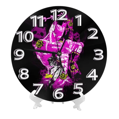 掛け時計 ジョジョの奇妙な冒険 (10) 北欧 壁掛け時計 静音 自宅 寝室 部屋飾り 贈り物 インテリア 大数字 直径25cm 非電波 アニメ グッズ キャラクター かわいい プレゼント