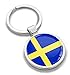 Biomar Labs® Schlüsselanhänger Metall Keyring mit Geschenkbox Autoschlüssel Geschenk Metall-Schlüsselanhänger Schlüsselbund Edelstahl Schweden Sweden Flagge KK 254