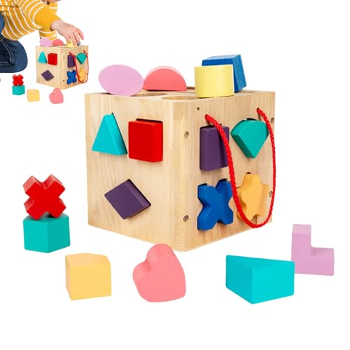 Jeu de tri éducatif en bois 17 trous et jeu de perception des couleurs