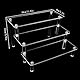 YiliYa 3-stufiger Acryl Riser Display Ständer Organizer Aufbewahrung Cupcake Dessert Ständer Halter durchsichtiges Display Regal (30cm)