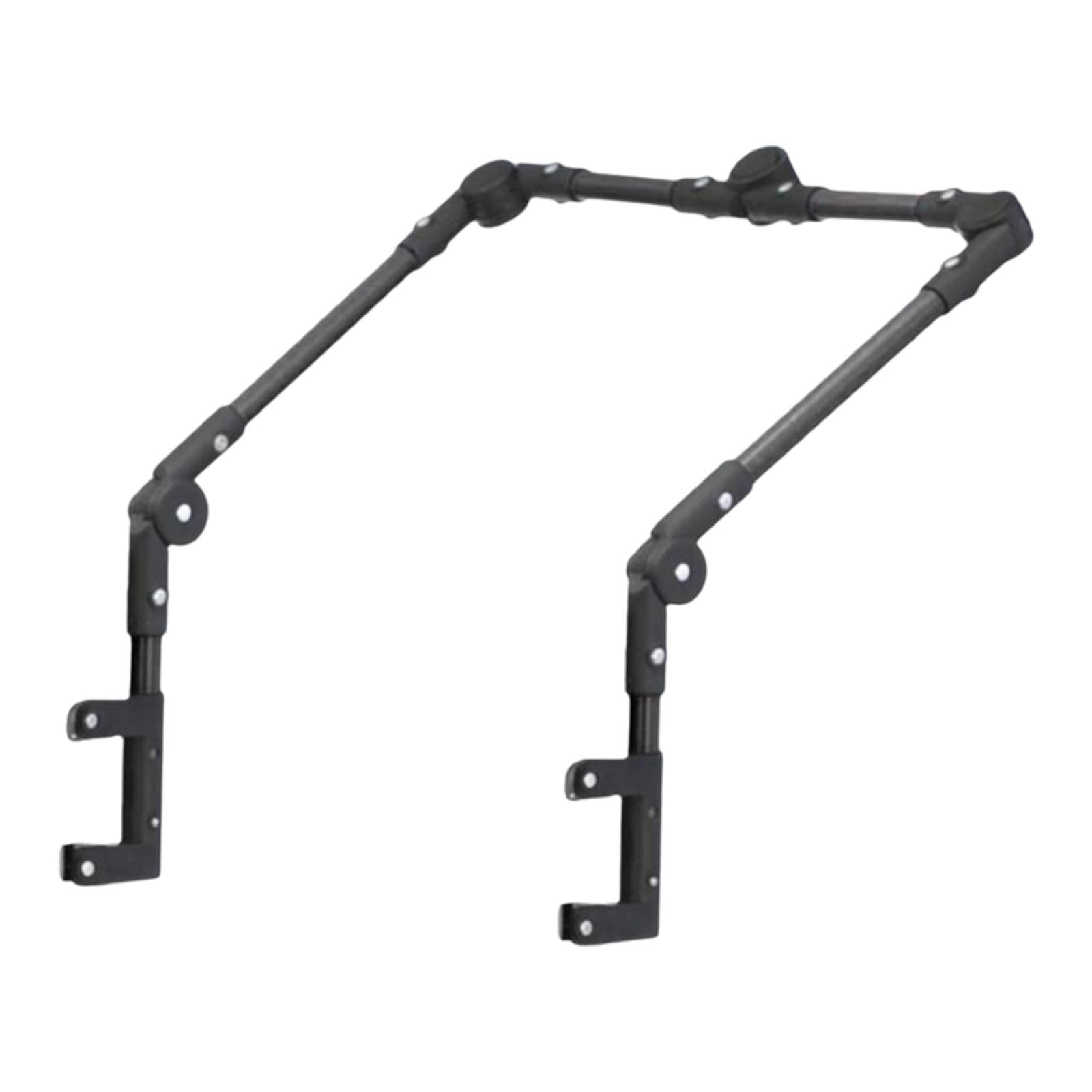 MagiDeal Poignée de Poussée Universel Pliable, Poignée de Chariot Utilitaire, Accessoires de Jardin, Barre de Traction Pliable, pour Poussette, Chariot de Transport, Noir