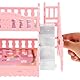 HOMSFOU Spielzeuge Mini-Doppelstockbetten Puppenhaus Miniatur-Kissen Für Das Bett Puppen-Etagenbett Mini-Möbelmodelle Miniaturmöbel Ornamente Bettlaken Requisiten Dekorieren Die