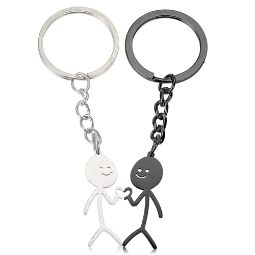 Ouligay Funny Stickman Friendship Keychains (2 Pack)